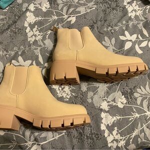 Stylish Cream Ankle Boots for Women
